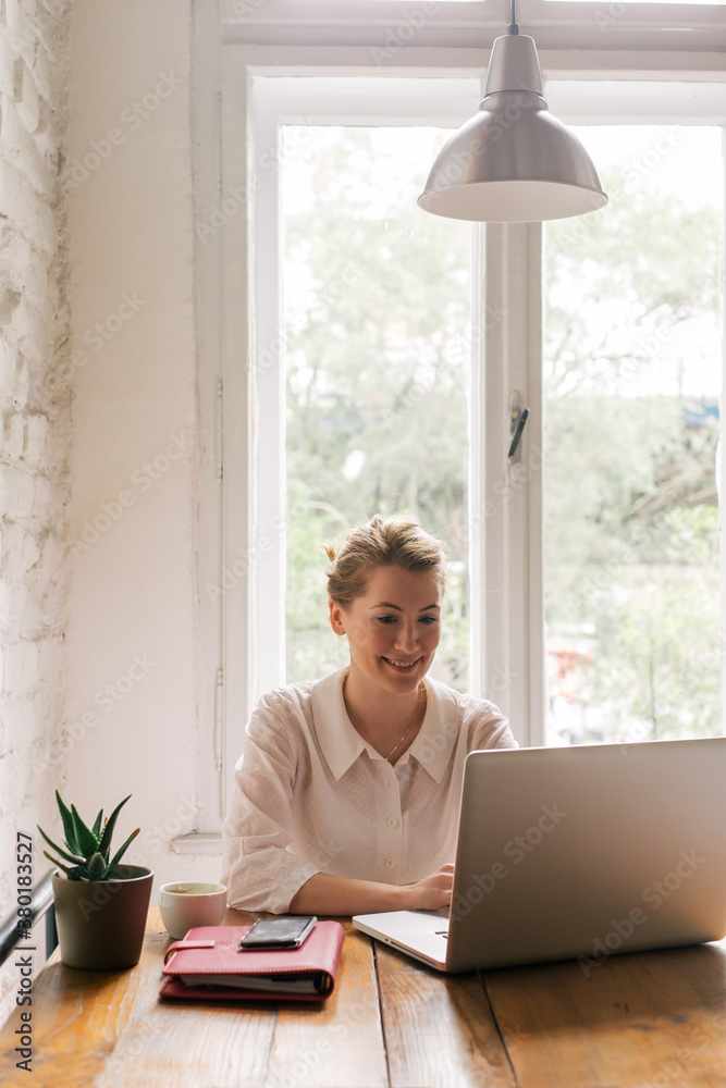 Businesswoman Working on a Laptop Businesswoman Working on a Laptop