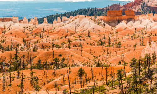 Obraz na plátně Behind The Chinese Wall on The Fairyland Loop Trail, Bryce Canyon National Park,