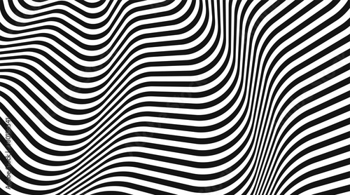 Abstract vector striped black and white background