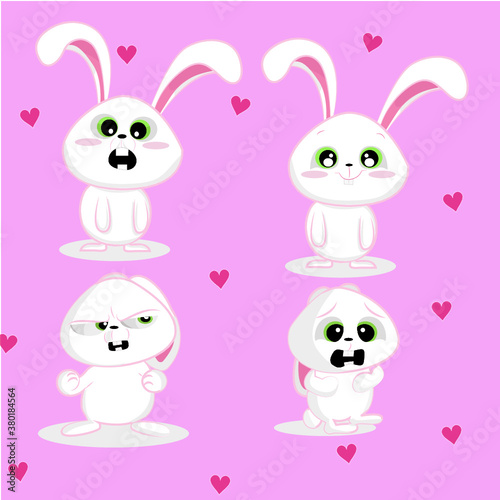 Fototapeta Naklejka Na Ścianę i Meble -  rabbit illustrations bunny vector