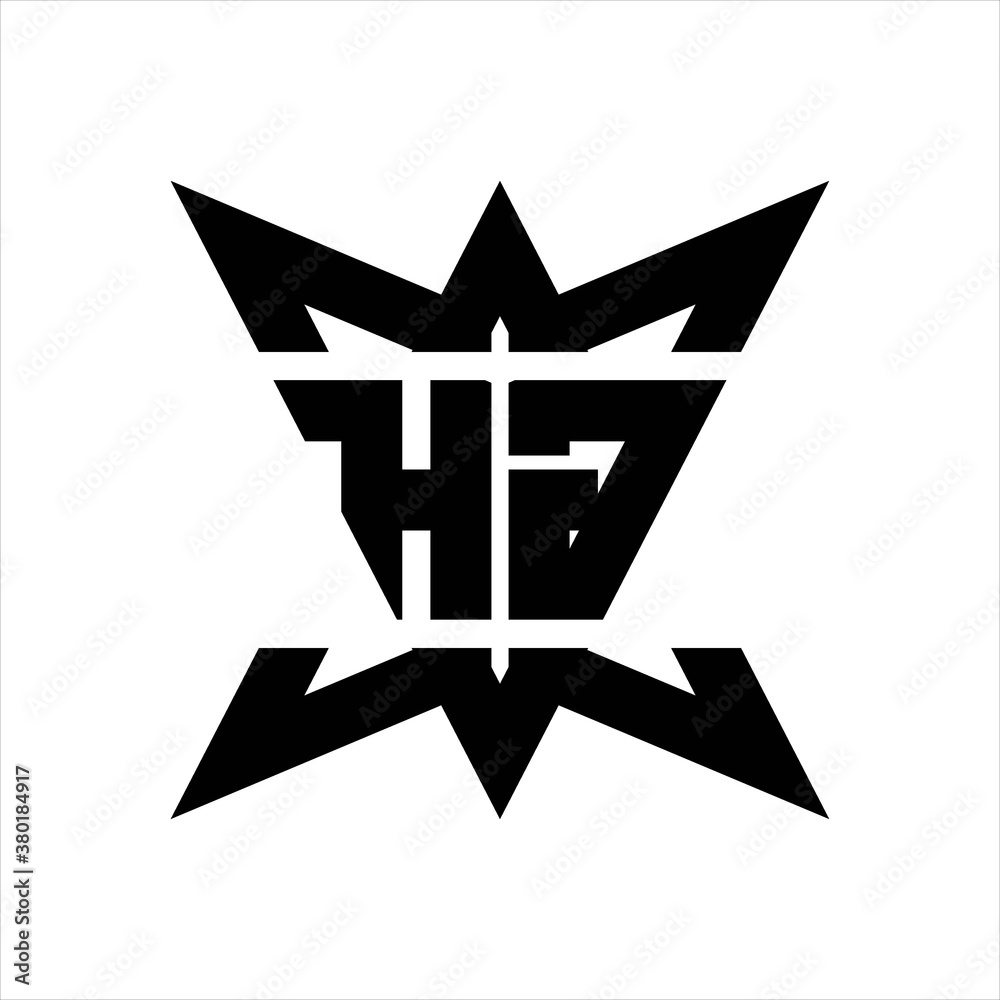 HG Logo monogram with crown up down side design template HG Logo monogram with crown up down side design template