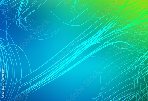 Light Blue, Green vector blurred bright pattern.