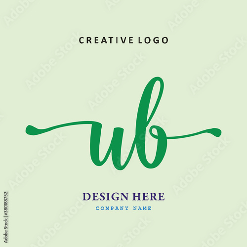 pharmacy logo letter UB is simple, easy to understand and authoritative