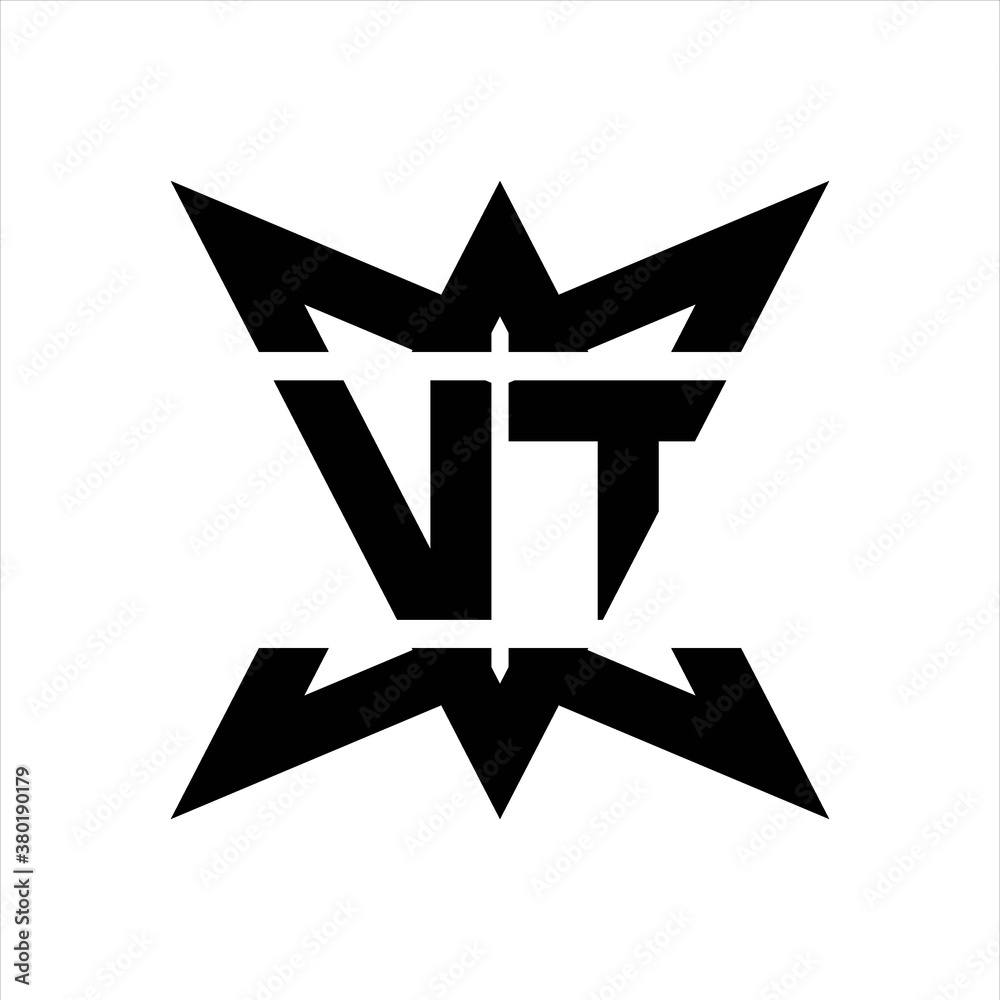 VT Logo monogram with crown up down side design template VT Logo monogram with crown up down side design template
