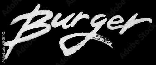 Panel kuchenny z motywem Sushi burger pizza lettering pattern and isolated hand drawing ink chalkboard chalk 