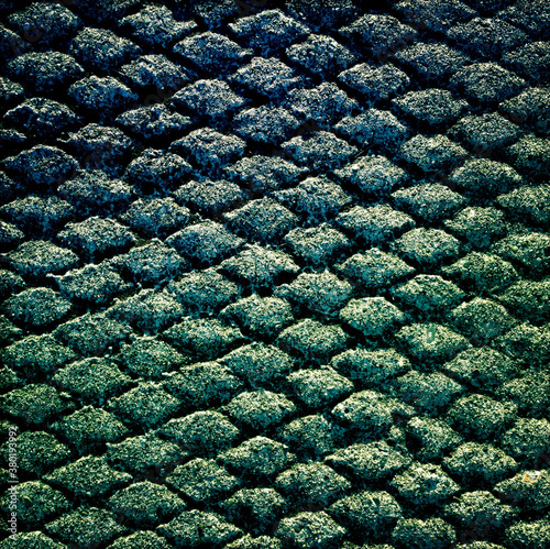 Patterns on concrete sidwalk, close up photo