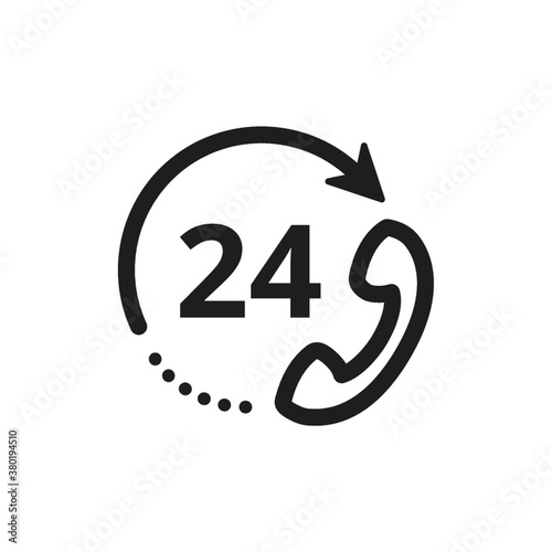 24 hours customer service icon