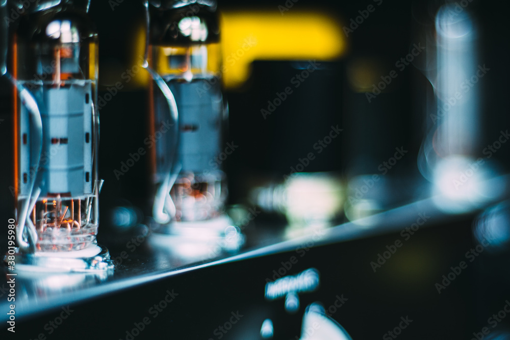 Glowing Vacuum Tubes in a Guitar Amplifier Glowing Vacuum Tubes in a Guitar Amplifier
