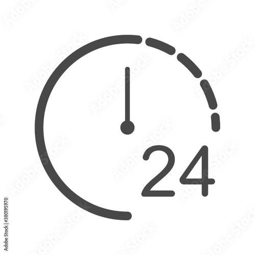 Clock 24hours icon photo
