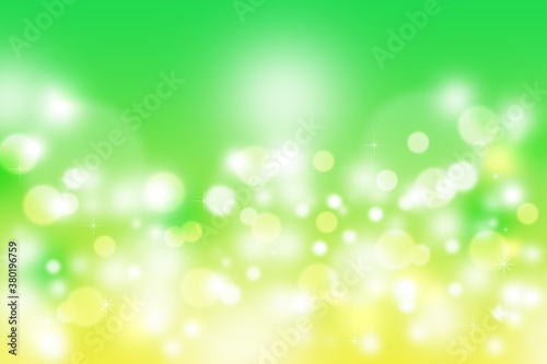 緑色のキラキラした玉ボケ背景