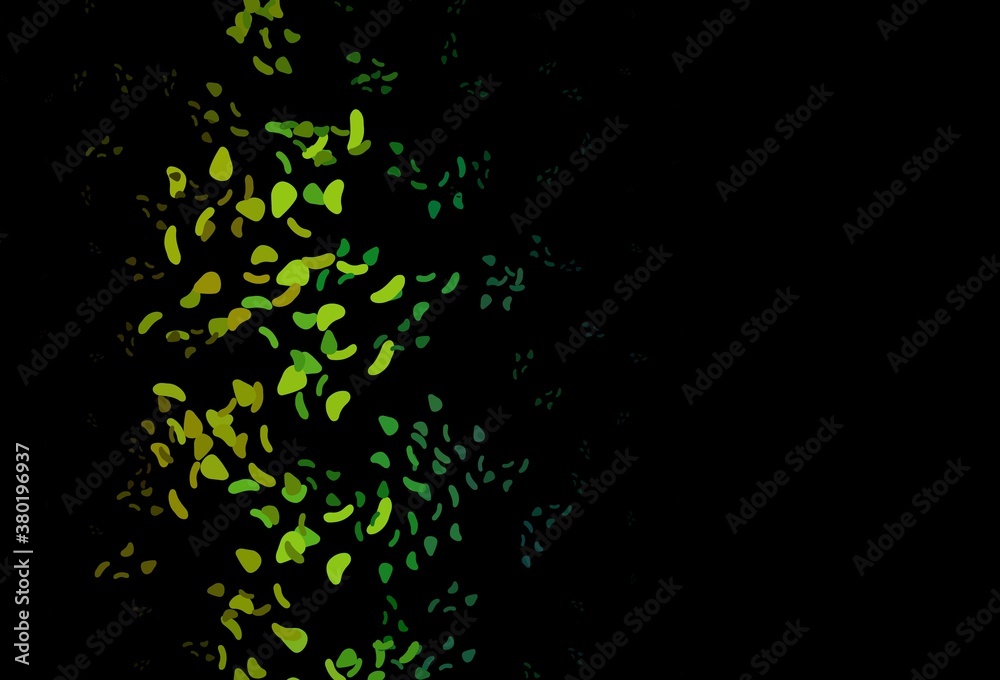Dark Multicolor, Rainbow vector template with memphis shapes.