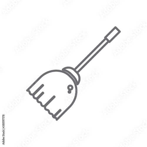 broomstick icon illustration