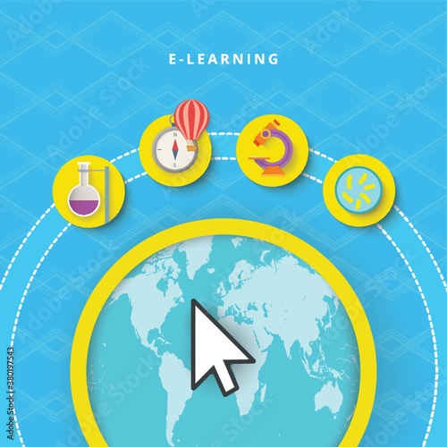 global e-learning concept