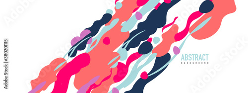 Trendy liquid style shapes abstract design, dynamic vector background for placards, brochures, posters, web landing pages, covers or banners