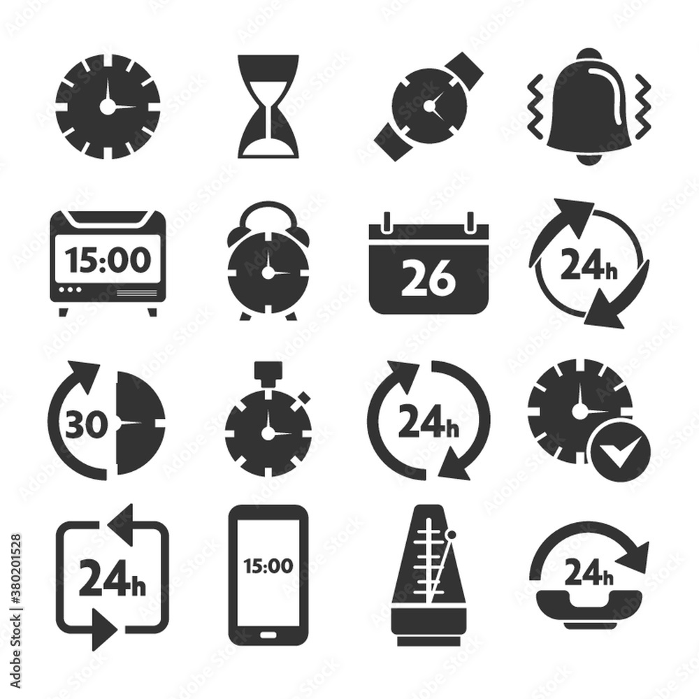 Set of time icons Set of time icons