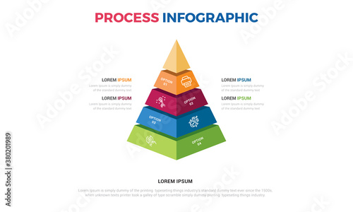 Pyramid infographic vactor template