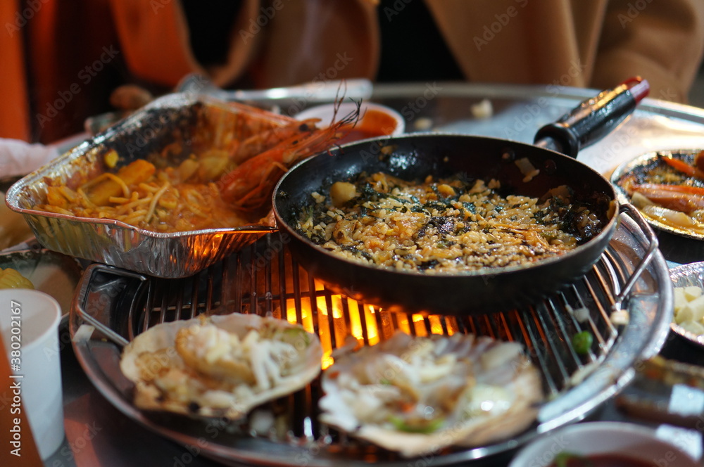조개구이 후 볶음밥 조개구이 후 볶음밥