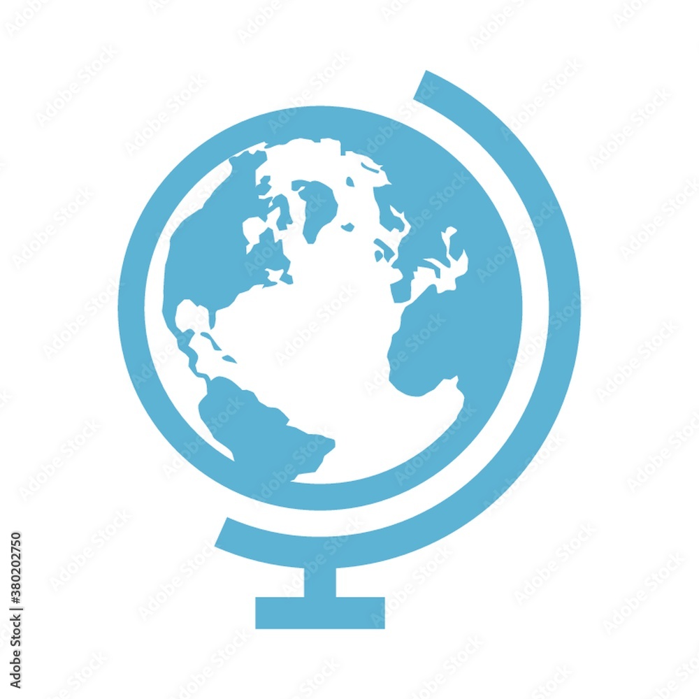 Globe stand icon Globe stand icon