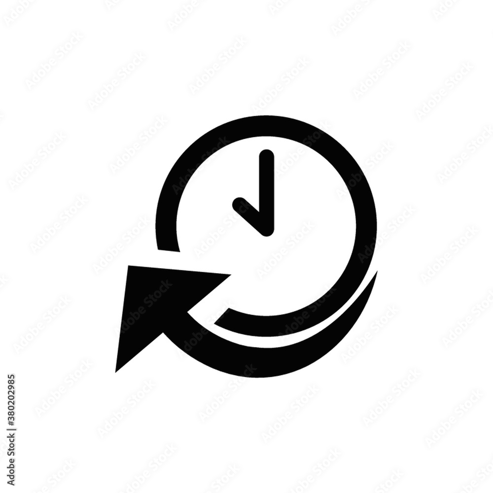 Clock icon with arrow Clock icon with arrow