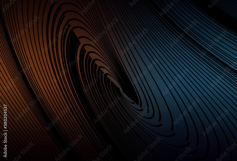 Dark Blue, Yellow vector texture with bent lines. Dark Blue, Yellow vector texture with bent lines.
