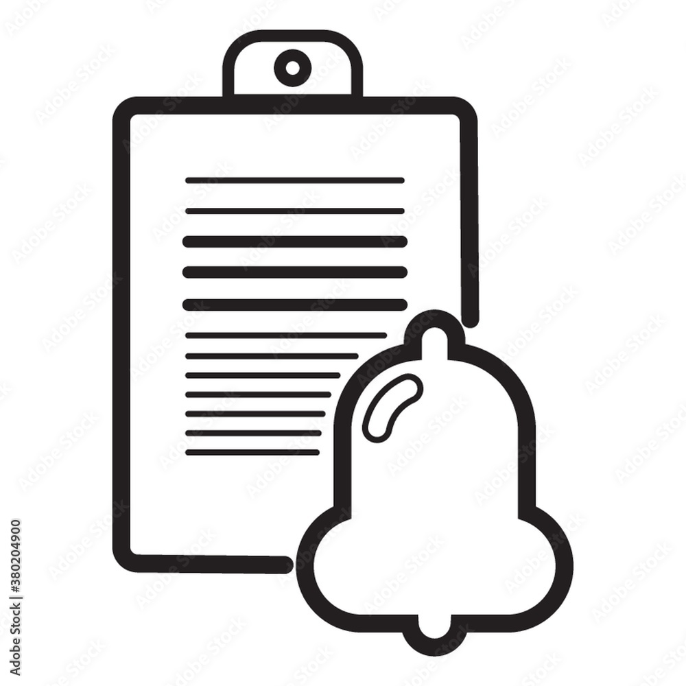 Obraz premium bell and clipboard