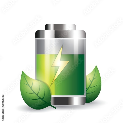 battery with leaves