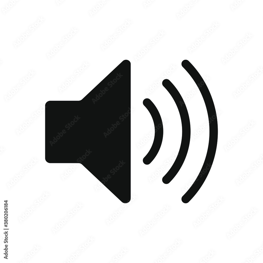 Speaker audio icon. Volume voice control on off mute symbol. Flat application interface sound sign button. Vector illustration image. Isolated on white background. Speaker audio icon. Volume voice control on off mute symbol. Flat application interface sound sign button. Vector illustration image. Isolated on white background.