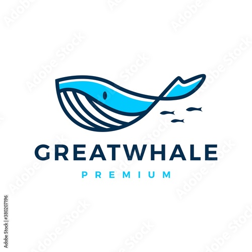 whale logo vector icon illustration