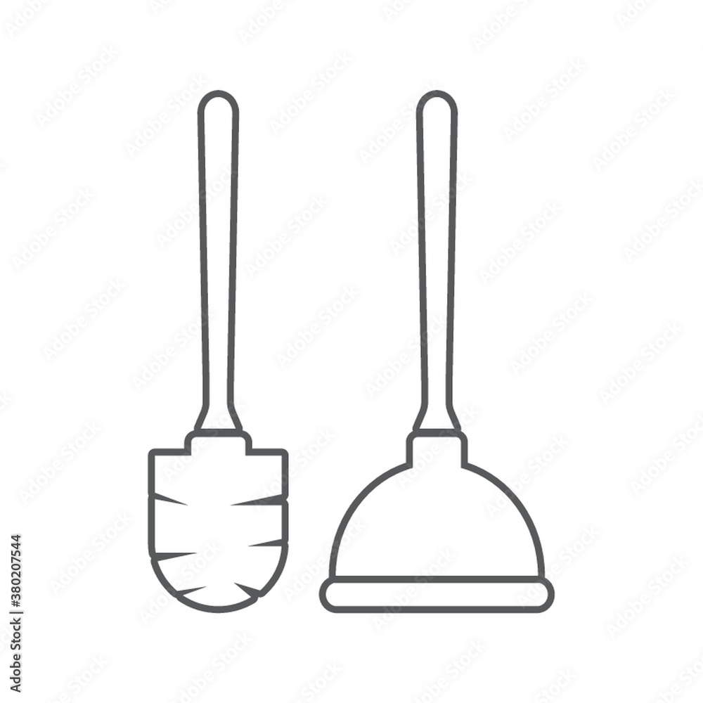 plunger and toilet brush plunger and toilet brush