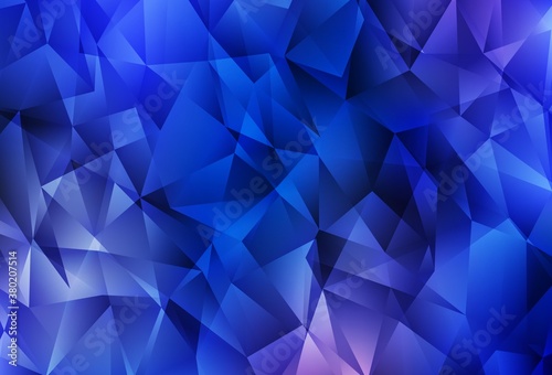 Light BLUE vector gradient triangles texture. © smaria2015