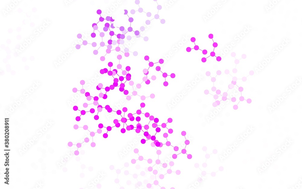 Light Purple vector pattern with artificial intelligence network.