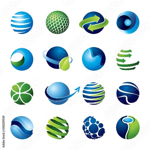 Set of globe design icons