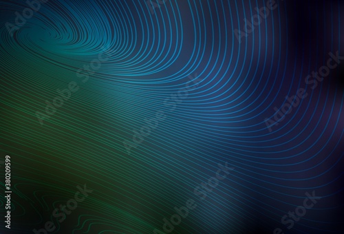 Dark Blue, Green vector background with lines.