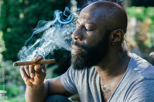Man Smoking Cigar