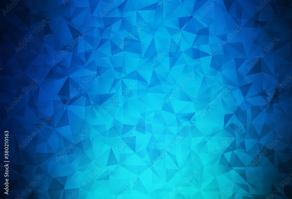 Dark BLUE vector triangle mosaic template. Dark BLUE vector triangle mosaic template.