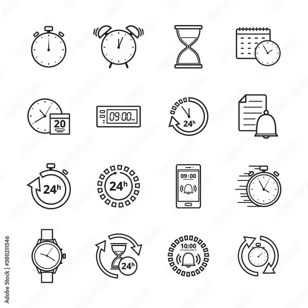 Collection of time icon Collection of time icon