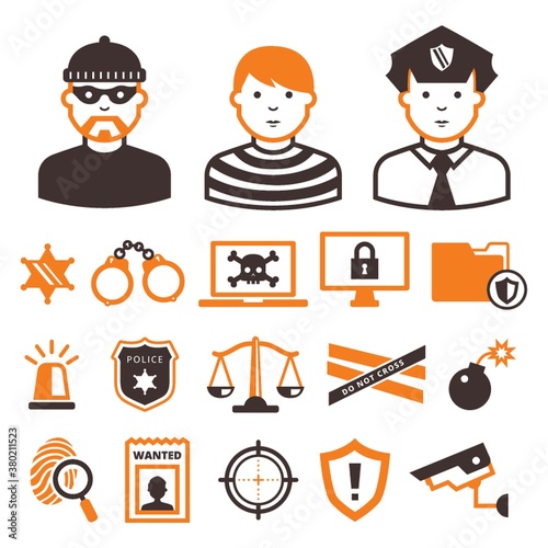 Collection of crime icons