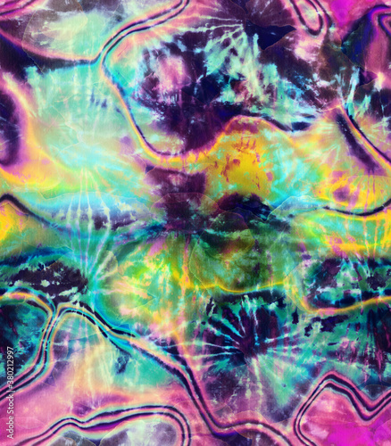 Abstract Watercolor Tie Dye Gradient Marble Batik Pattern Blurred Repeating Background © Didem