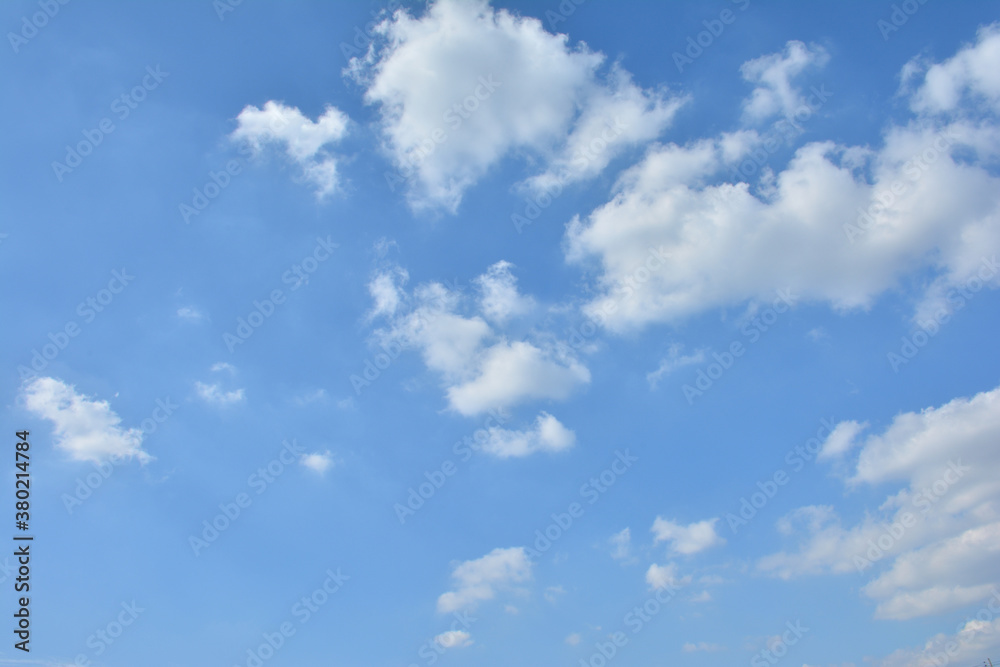Blue Sky With Scattered Clouds With A Sun
Blue Sky With Scattered Clouds With A Sun