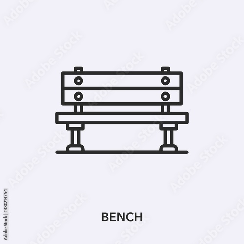 bench icon vector sign symbol