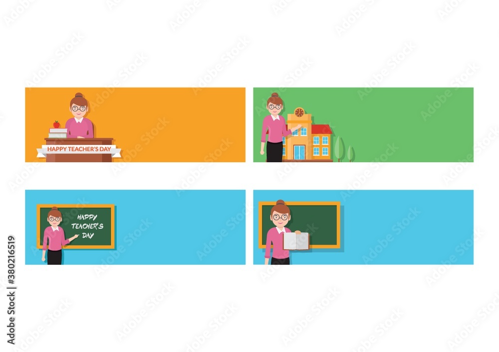 Set of teacher's day icons
