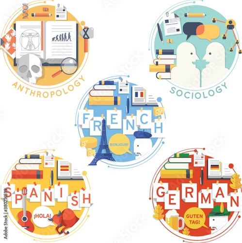 Set of education icons