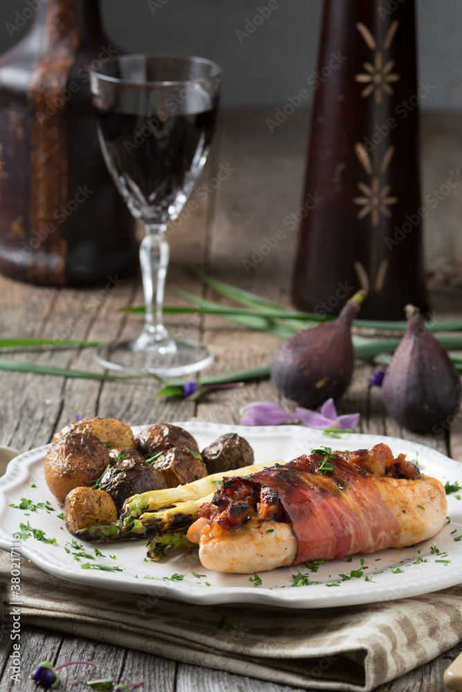 Stuffed Chicken Breast Wrapped in Prosciutto Stuffed Chicken Breast Wrapped in Prosciutto