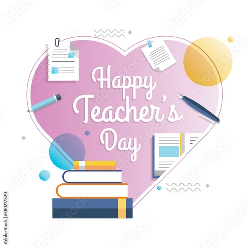 Happy teacher's day design.