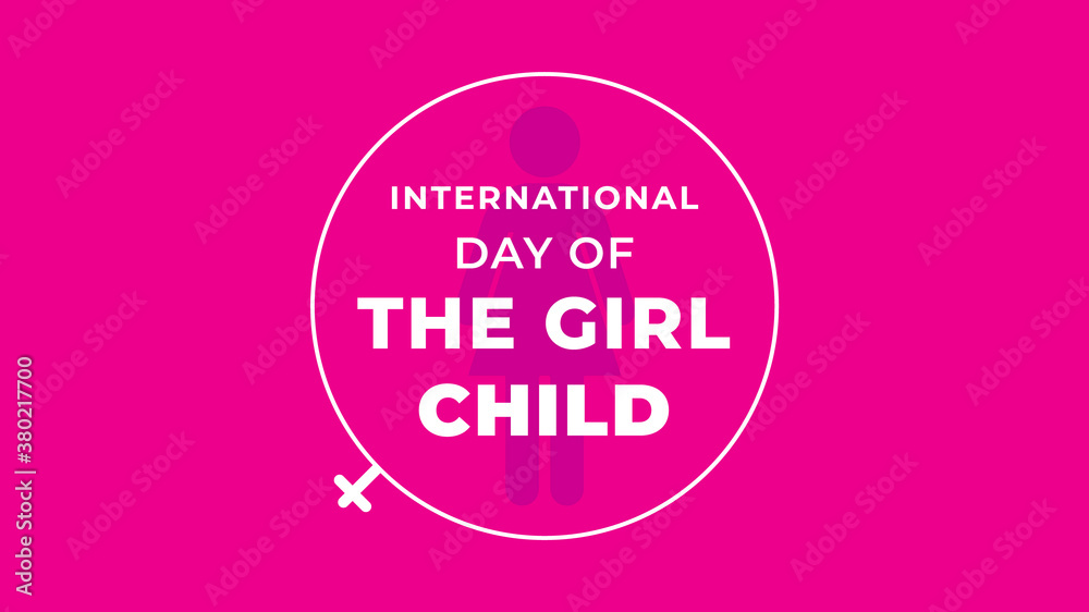 International Day of the Girl Child. Vector illustration