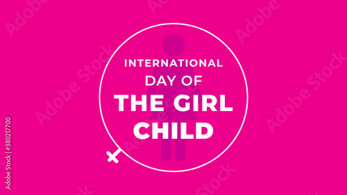 International Day of the Girl Child. Vector illustration