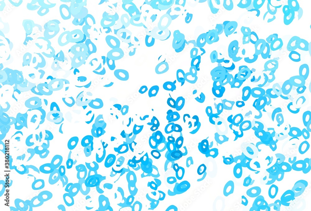 Light Blue, Yellow vector cover with spots.