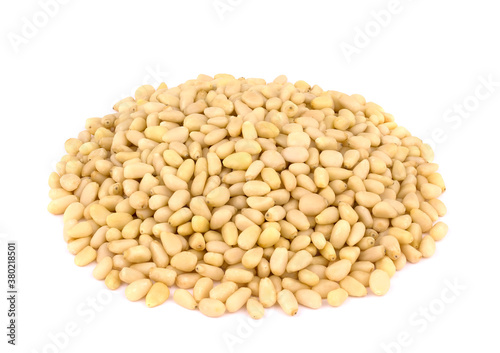 pine nuts isolated on white background