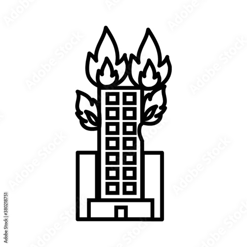 building on fire