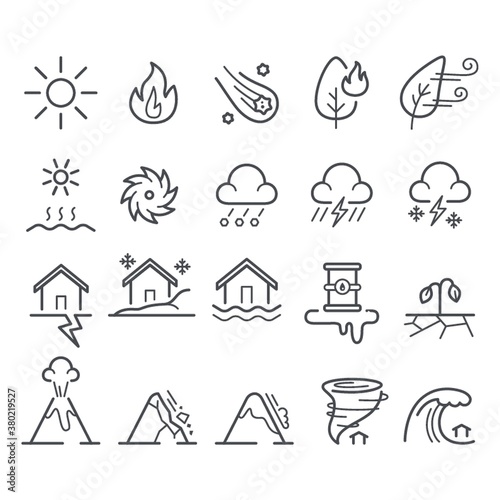 collection of disaster icons